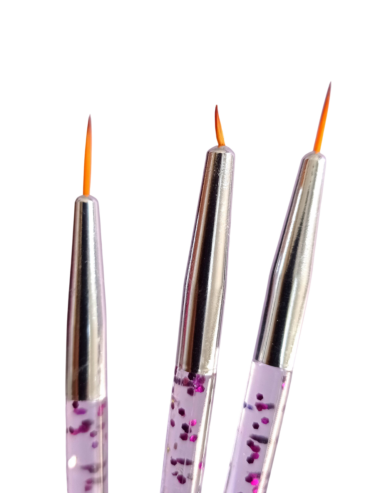 SET DE PINCELES LINER ESCARCHADO 3UD