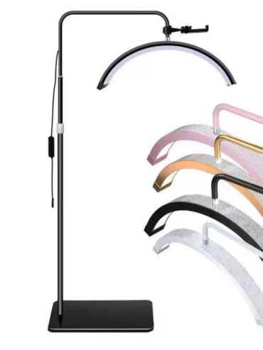 LAMPARA CURVA CON PEDESTAL